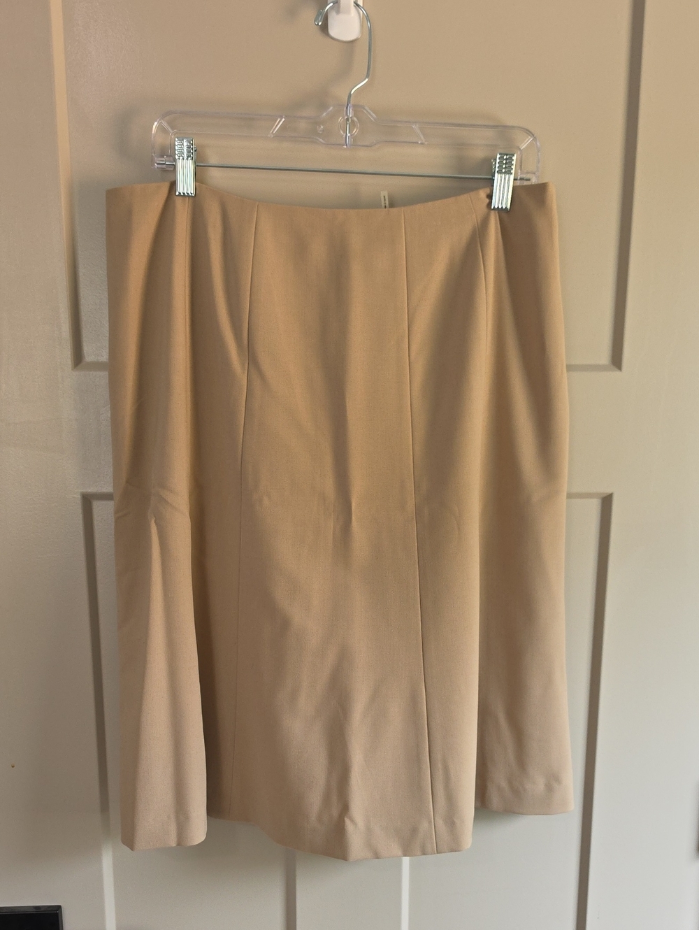 Calvin Klein Beige Midi Skirt - A-Line Panel Design